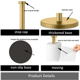 GWGTHZ nonslip circular base protects surfaces while towels are pulled.