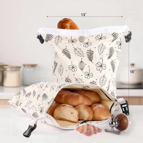 GWTQMJI bread bags with zipper seal for airtight freshness.