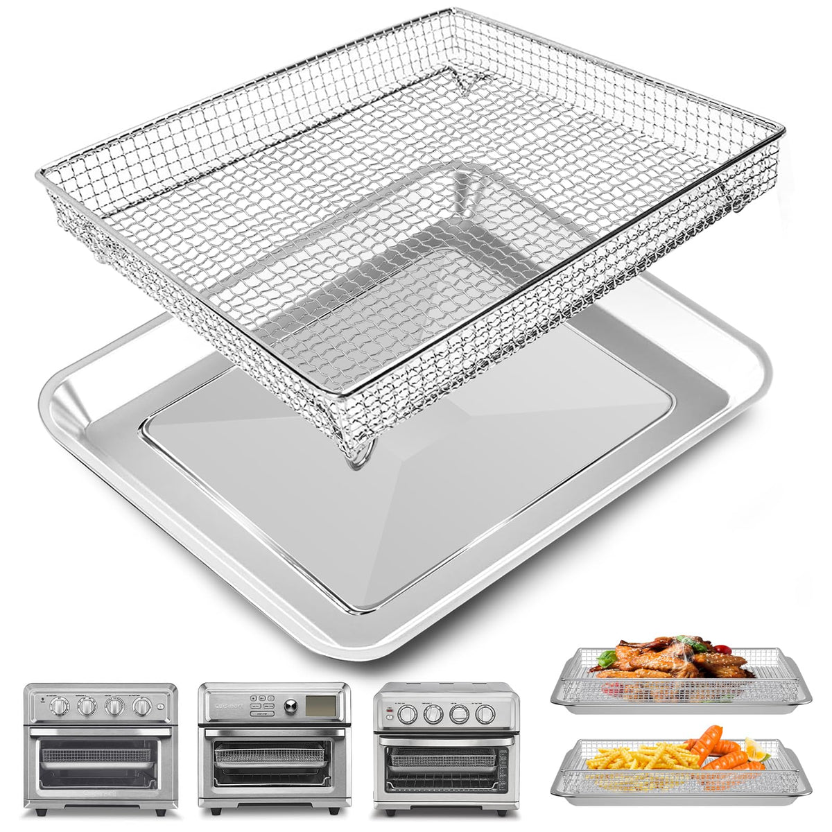 GWY air fryer basket for Cuisinart TOA-60 fits, promotes even cooking