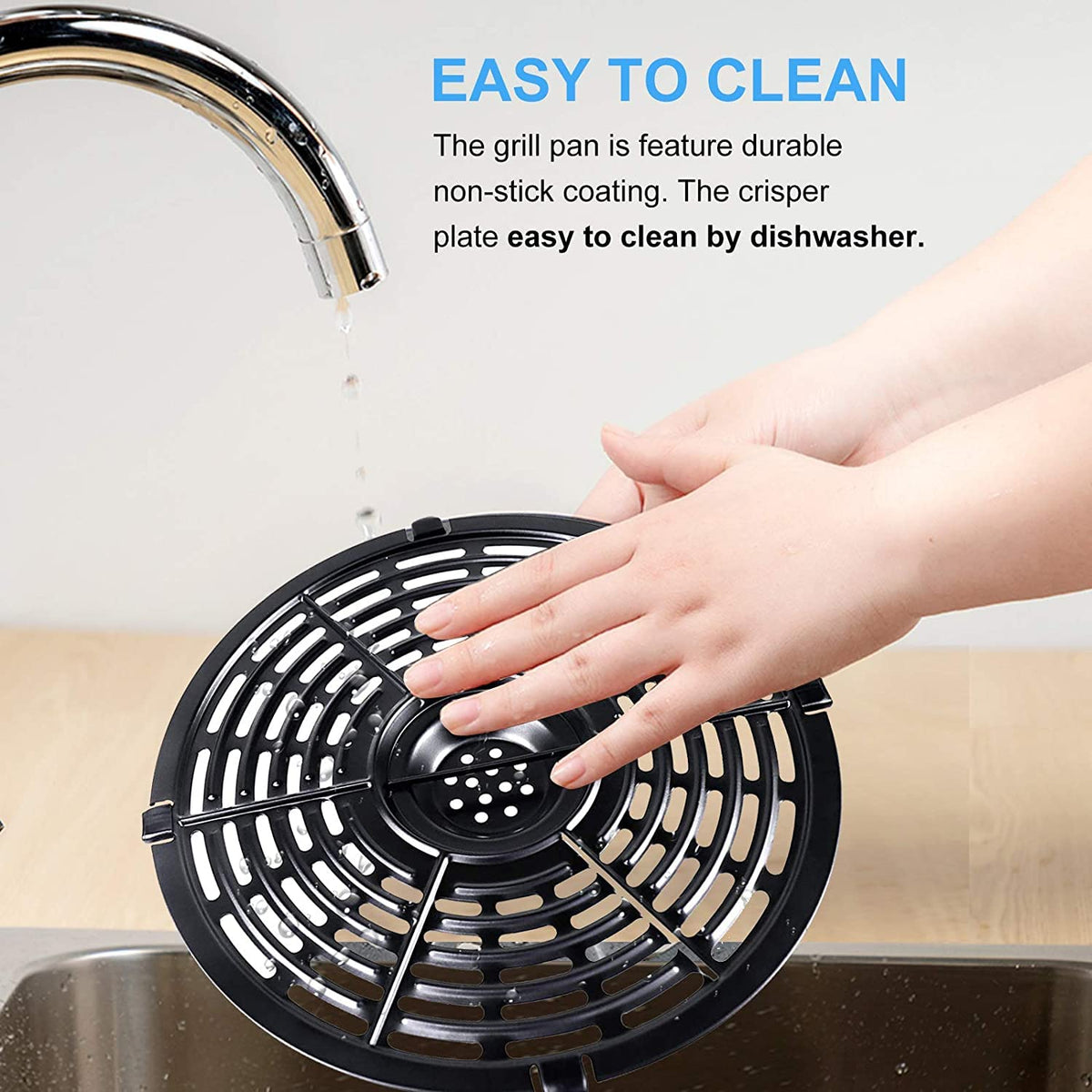 GWY stainless steel with nonstick coating ensures durable release and easy cleanup