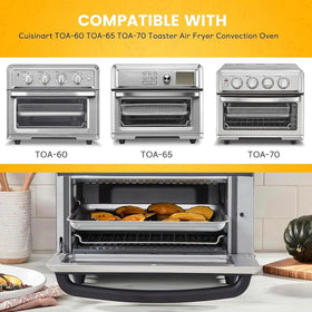 GWY air fryer tray in oven demonstrates 360° heat circulation for crispy results.