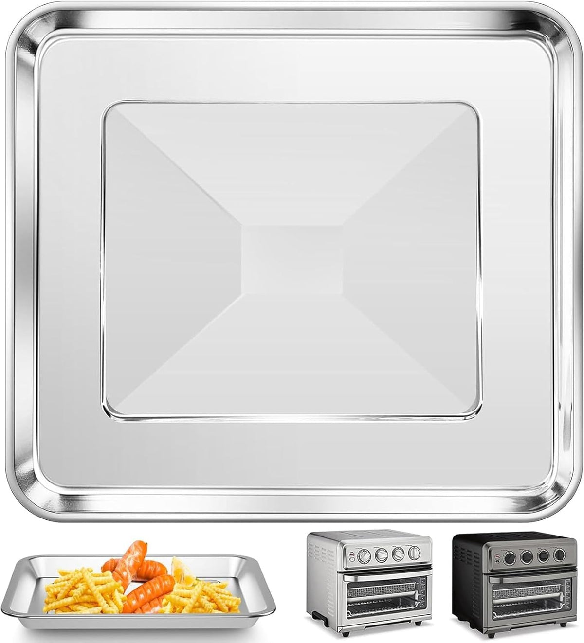 GWY versatile tray set for veggies, chicken, and pizzas.