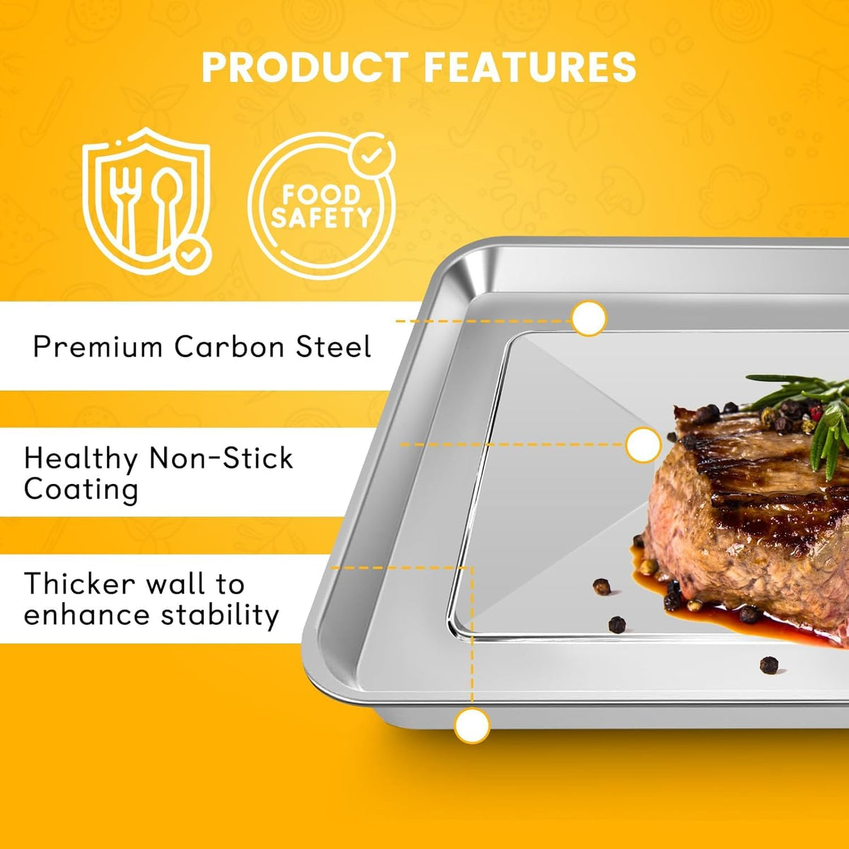 GWY 12-2x11 inch tray fits many ovens with even heat.