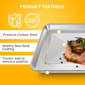 GWY 12-2x11 inch tray fits many ovens with even heat.