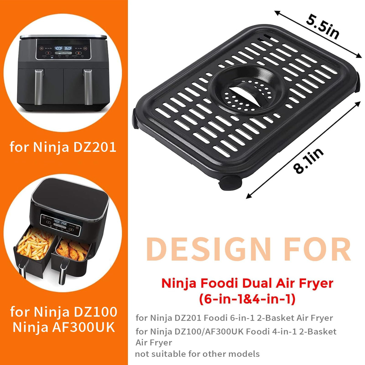 GWYXC air fryer crisper plate for Ninja DZ201 delivers crispy results