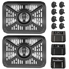 GWYXC air fryer grill pan for Ninja DZ401/DZ550 showing even heating and browning