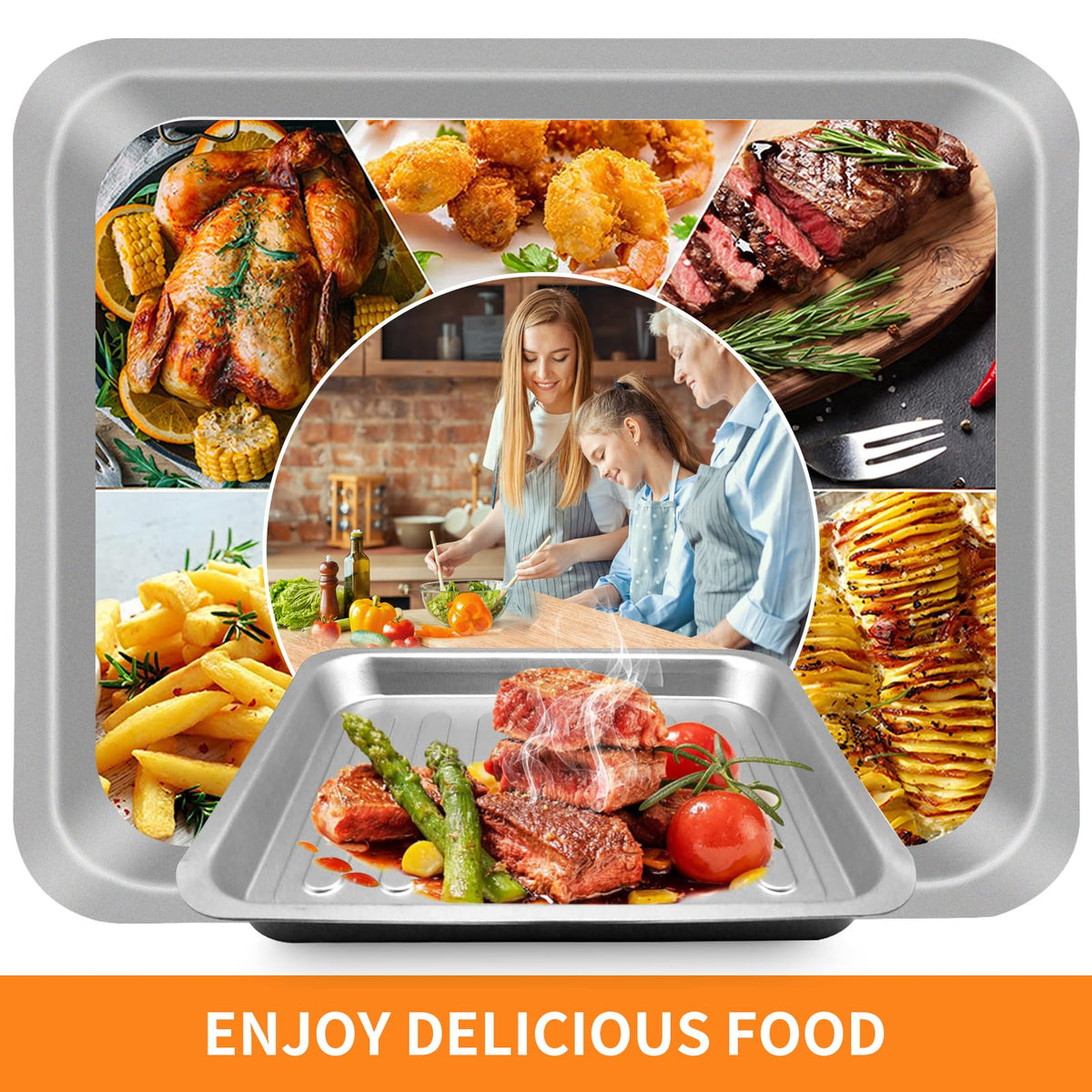 GWYXC Emeril Lagasse 26QT pan set ideal for vegetables and wings.