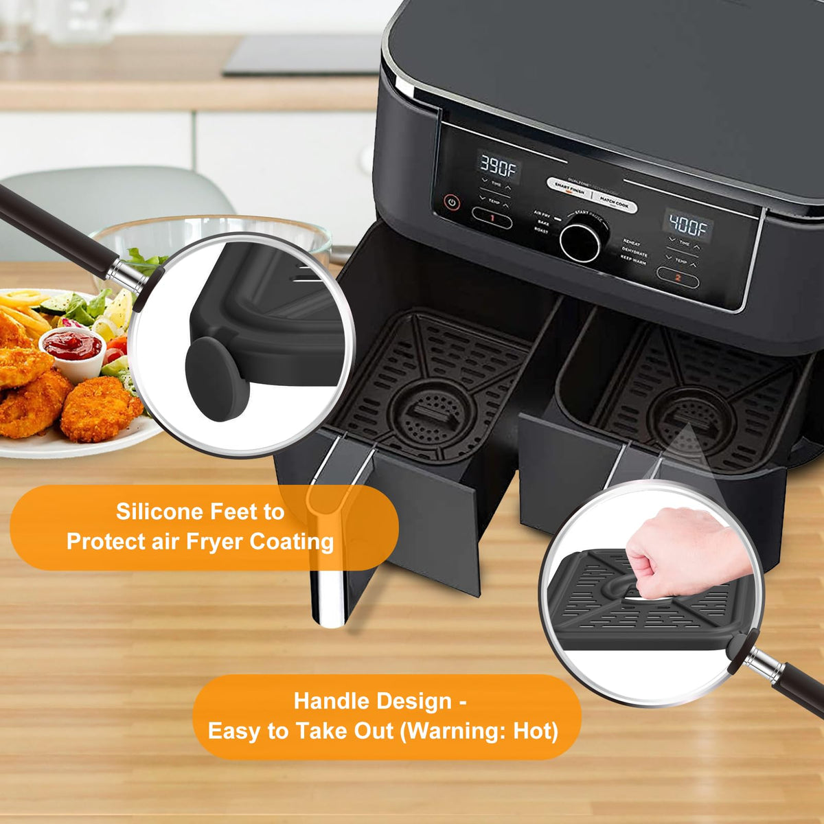 GWYXC teflon non-stick coating tray reduces sticking during cooking