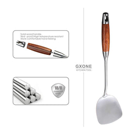 GXONE dishwasher-safe wok spatula for quick cleanup after cooking.