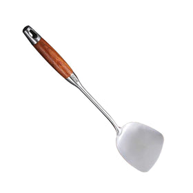 GXONE Chinese wok spatula with metal head for durable flipping and stirring.