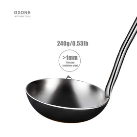 GXONE ladle suited for wok cooking and Asian cuisine prep.