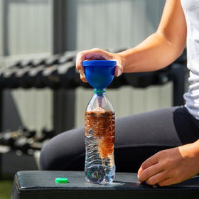 GYM RATS BPA-free durable plastic funnel keeps workouts mess-free