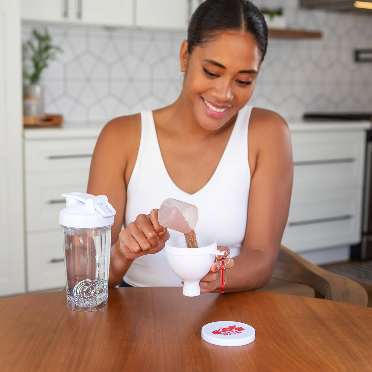 Gym Rats four-pack travel funnels for convenient flavor and bottle pairing
