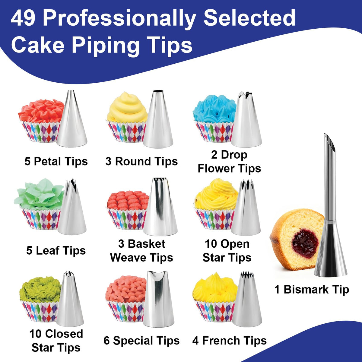 Gymdin 222pcs disposable pastry bags for flexible decorating sessions