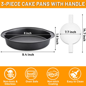 Gymdin carbon steel round pans provide even heat for consistent baking results