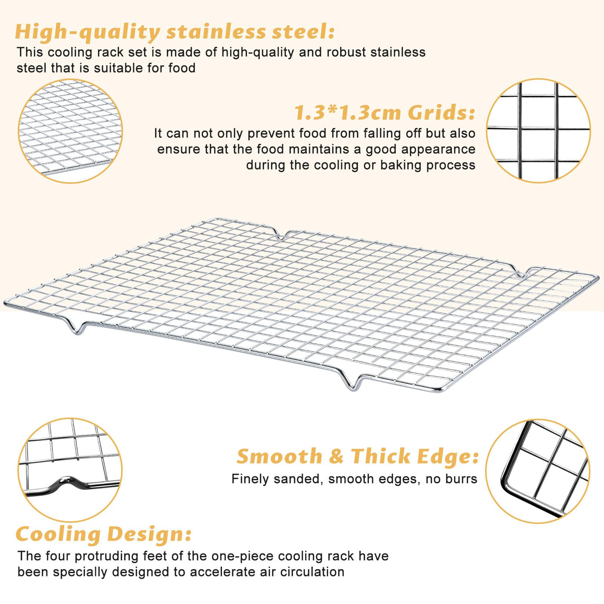 Gymdin nonstick baking sheets help prevent sticking and simplify cleanup.