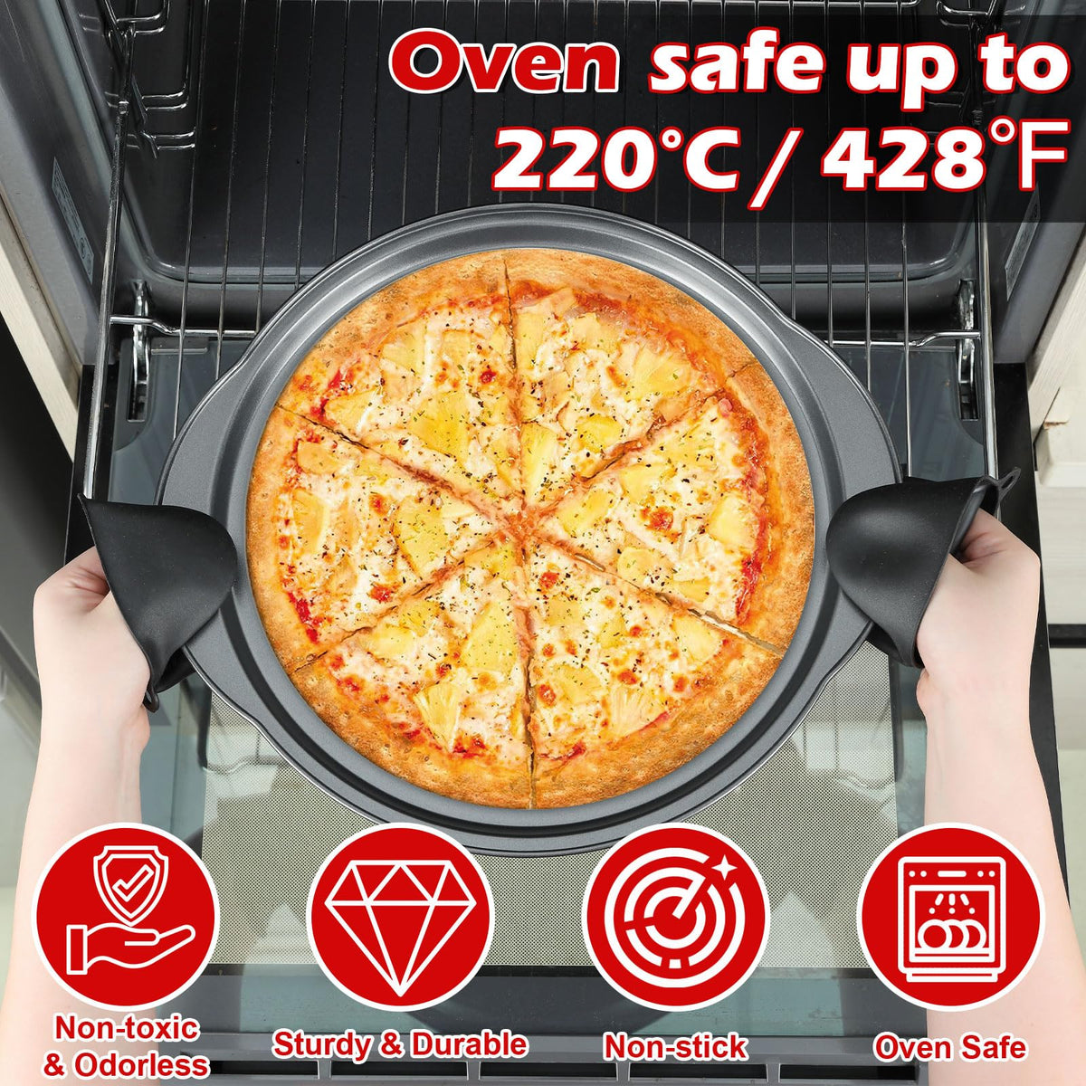 Gymdin carbon steel pan delivers even heating for consistent results.