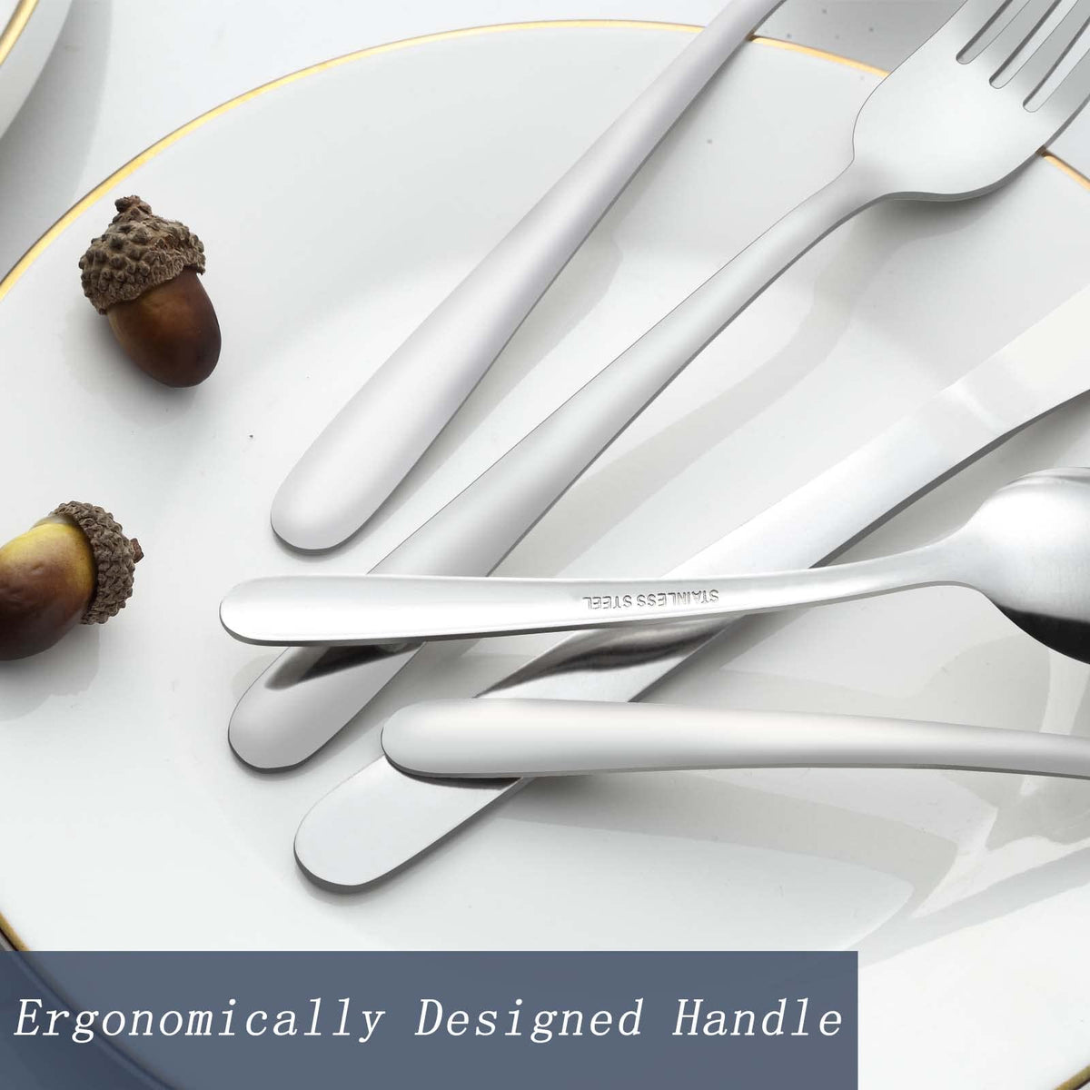 Gymdin silverware set is dishwasher safe for quick cleanup.