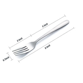 Gymdin stainless-steel fork 8-inch in sleek finish for everyday use.