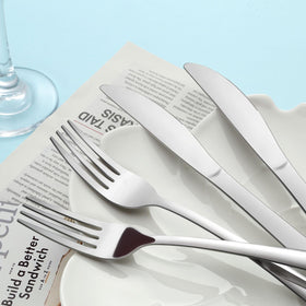 Gymdin sturdy stainless steel forks designed for steak, pasta, and everyday use.