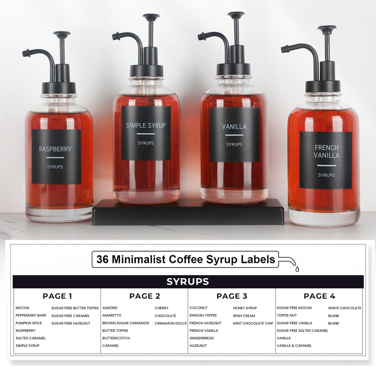 GYOSUGANG syrup labels help identify flavors quickly on busy counters