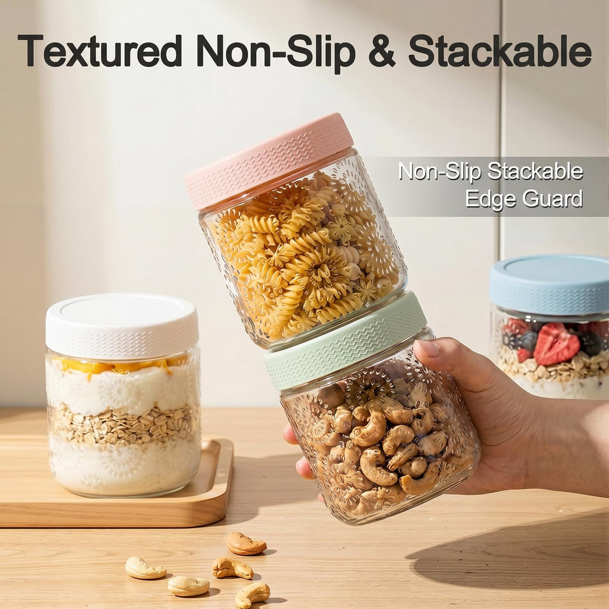 GYOSUGANG versatile glass jar suitable for oats yogurt and spices