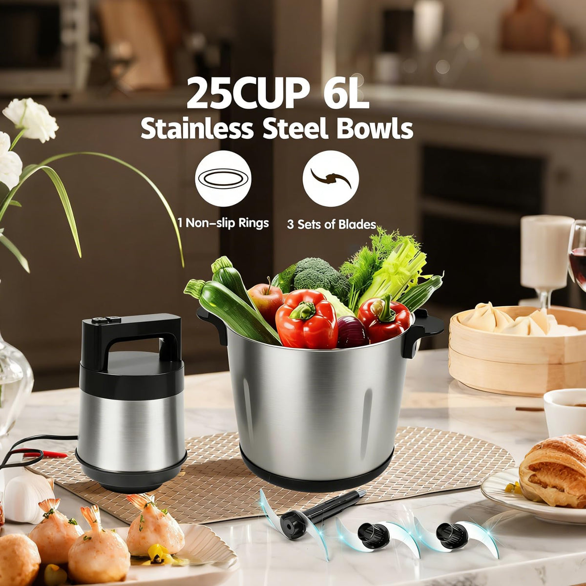 GYQTGO rust-proof 304 stainless steel bowl resists scratches and odors