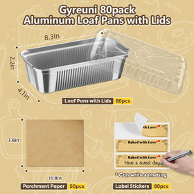 Gyreuni parchment paper sheets prevent sticking and promote even browning.