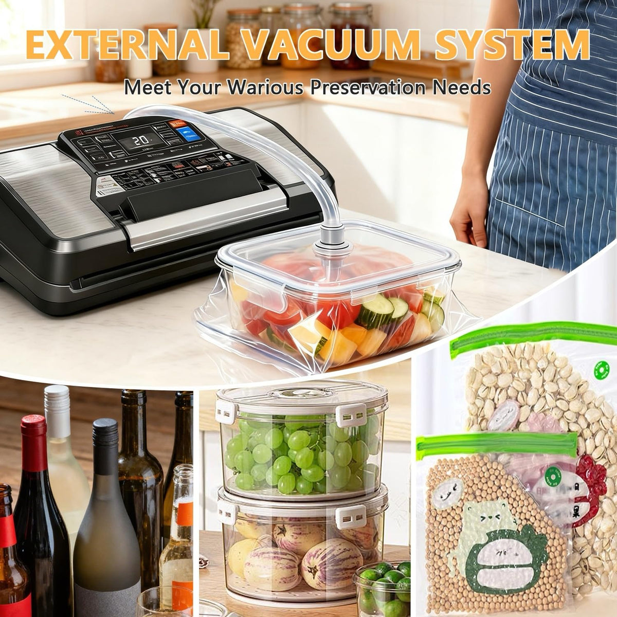 Gyreuni accessory hose and canister for jars and containers