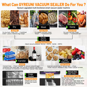 Gyreuni built-in cutter and ergonomic handle allow single-handed sealing