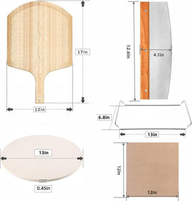 Gyreuni oak pizza paddle for easy, safe transfer from oven to table