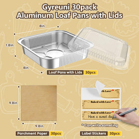 Gyreuni parchment paper sheets for baking provide nonstick lining and cleanup ease.