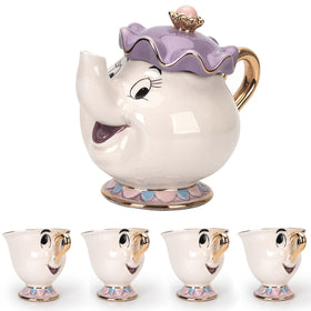 GZHaiTuoSi beauty and the beast teapot with gold handle for elegant tea-time