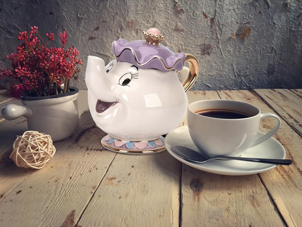 GZHaiTuoSi Mrs Potts and Chip teapot face design adds playful charm