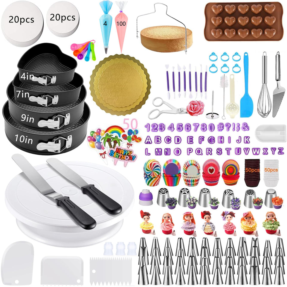 GZMAISULEE 540PCS cake decorating kit contents for budding bakers