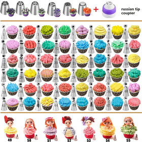 GZMAISULEE 55 numbered icing tips for customizable patterns