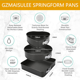 GZMAISULEE 7-inch round springform pan ideal for delicate desserts