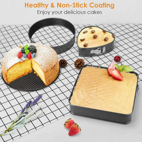 GZMAISULEE 7-inch square springform pan for precise cake shaping