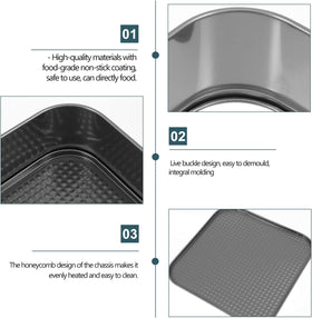 GZMAISULEE 9in leakproof buckle delivers sturdy, spill-free baking.