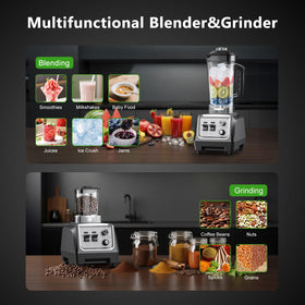 H-Duka 1800W blender with 20 oz grinder cup for spices and beans.