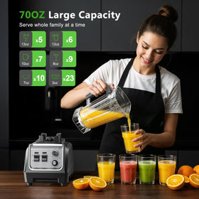 H-Duka 1800W blender crushing ice for frosty drinks.