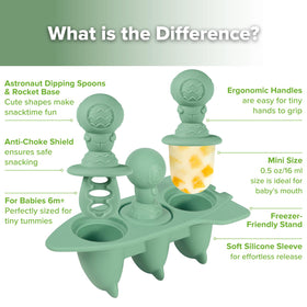Haakaa baby-safe silicone mould, BPA-free and gentle on delicate gums.