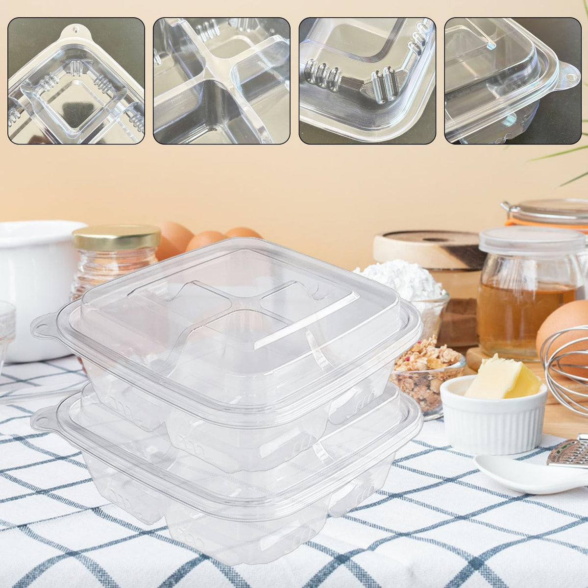 Haawooky four-compartment design keeps flavors separated for balanced meals
