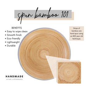 Close-up of Habitaas bamboo grain showing handcrafted texture and natural warmth.