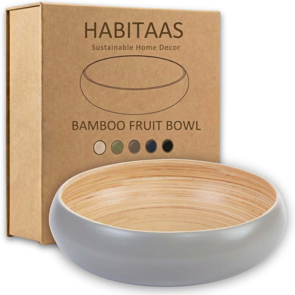 Habitaas sustainable bamboo bowl offers durable, stylish storage for everyday produce.