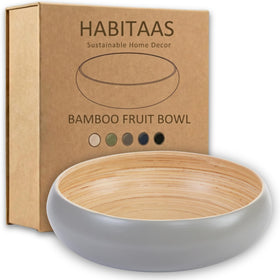Habitaas sustainable bamboo bowl offers durable, stylish storage for everyday produce.