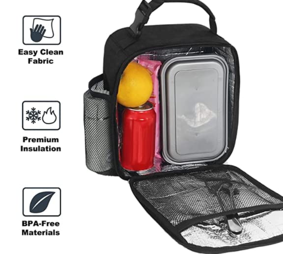 HABOPET lunch box side water bottle holder adds convenient storage