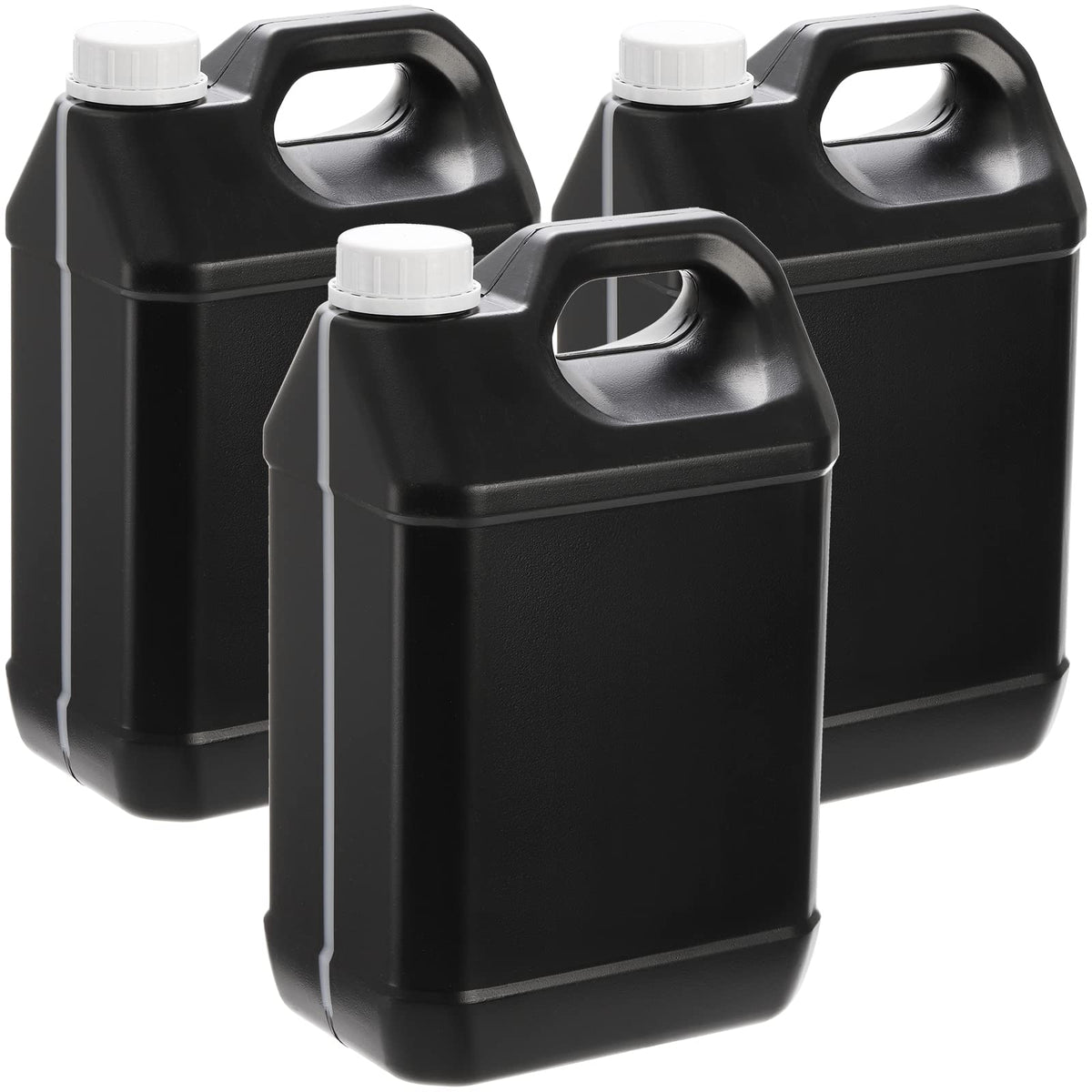 Hacaroa 3-pack storage jugs with white lids offer easy non-flammable liquid organization.
