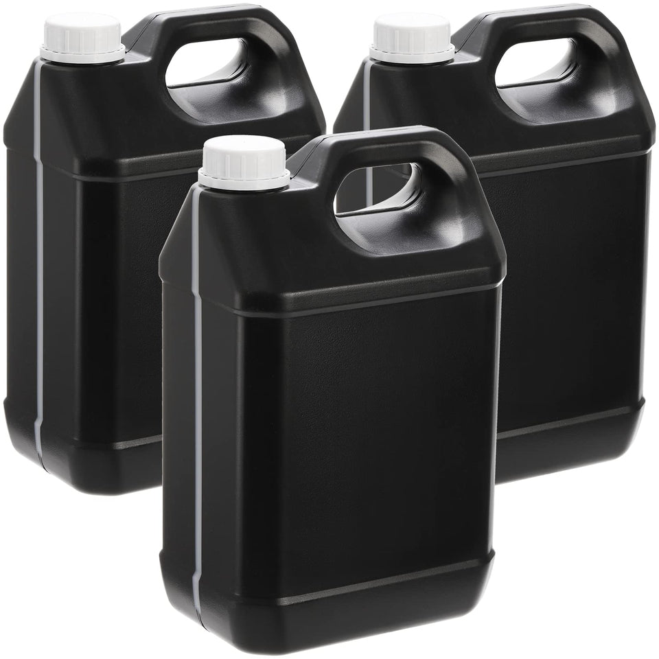 Hacaroa 3-pack storage jugs with white lids offer easy non-flammable liquid organization.