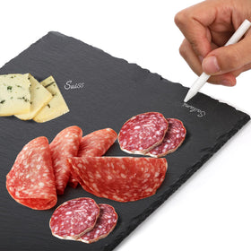 Hacaroa easy-clean slate platter for quick cleanup.